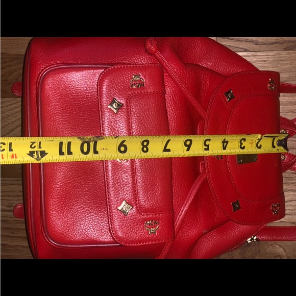 MCM “AUTHENTIC” VINTAGE PEBBLE LEATHER BACKPACK - Picture 8 of 16